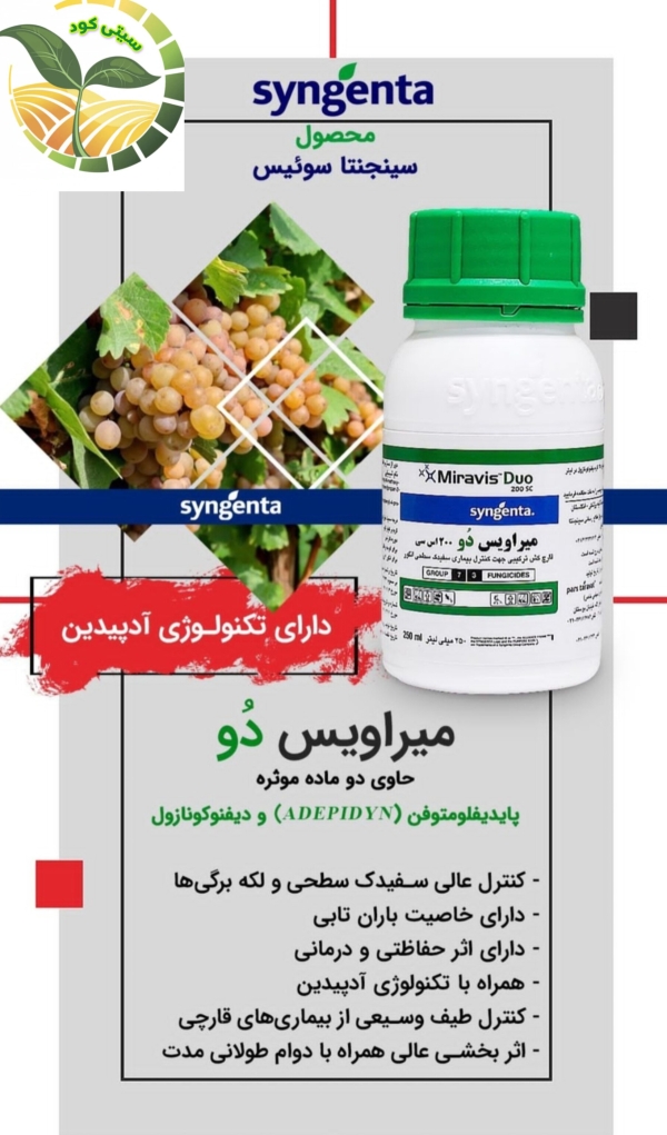سم قارچ کش میراویس دُو 200 SC شرکت سینجنتا سوئیس