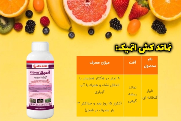 نماتد کش اتمیک آریا شیمی ۱ لیتری
